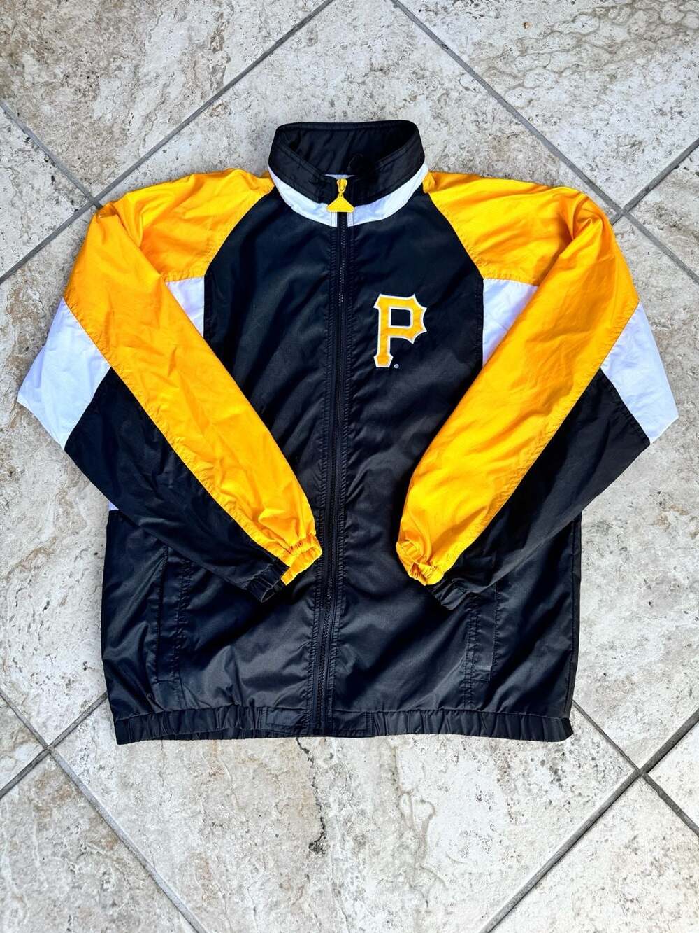 RARE Vintage Apex One Pittsburgh Pirates Full Zip Windbreaker Jacket